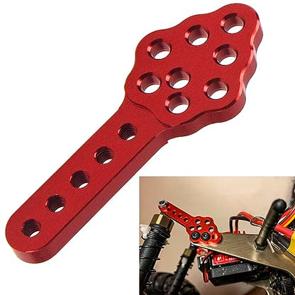 4Pcs Metal RC Car Shock Absorber Mount Adjustable Height Angle Stand Compatible with Axial SCX10 90046 D90 D110 SCX10III 1/10 RC Crawler (Red) - color: Red