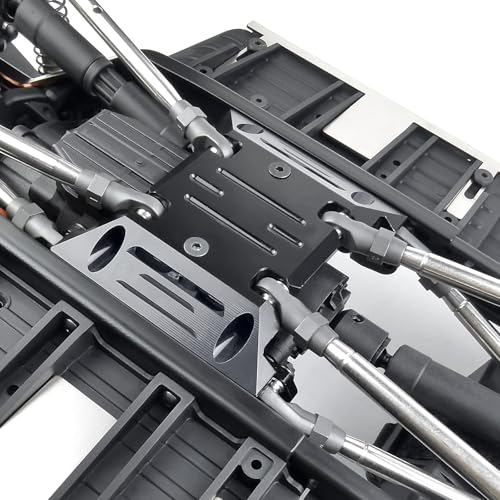 Aluminum Center Transmission Skid Plate Mount Protection Plate Chassis Guard Compatible with Axial SCX10 III Upgrades 1/10 RC Crawler AXI03007 AXI03006 Upgrade Parts