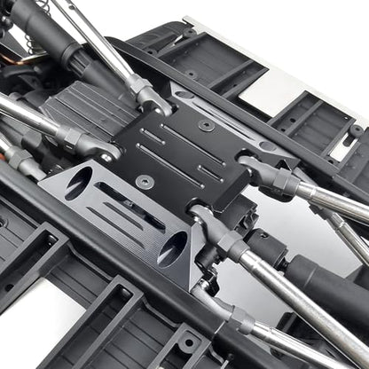 Aluminum Center Transmission Skid Plate Mount Protection Plate Chassis Guard Compatible with Axial SCX10 III Upgrades 1/10 RC Crawler AXI03007 AXI03006 Upgrade Parts