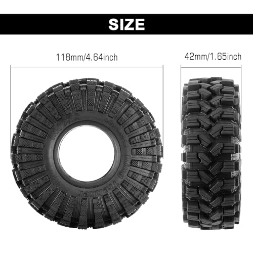 INJORA King Trekker 1.9" S5 All Terrain Tires for 1/10 RC (118 * 42mm)