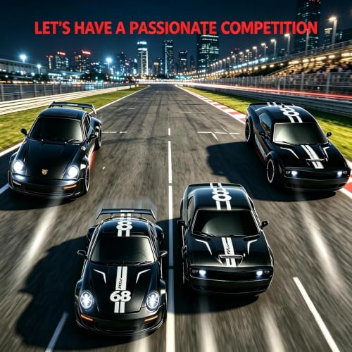 RC Drift Car, 1:20 4WD Full-Scale RC car, 20 km/h high-Speed RC car with Lights, Extra Racing Tires, Suitable for Adults and Boys(Gun Gray)