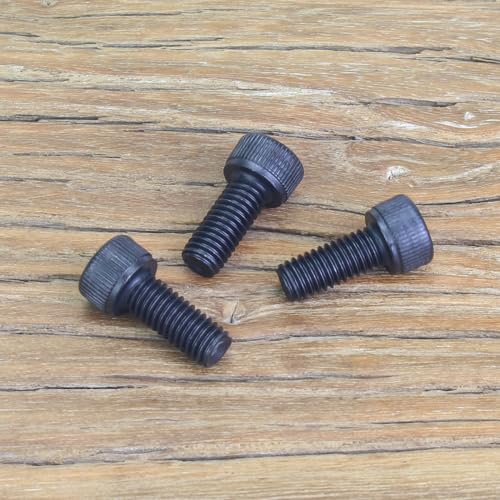 55 Pieces M5 x 12mm Socket Head Cap Screws, Thread Pitch 0.8mm, Sutemribor M5 Black Screws, 12.9 Grade Alloy Steel, Black Oxide Finish, Fully Threaded - size: M5 x 12mm, style: Socket Head