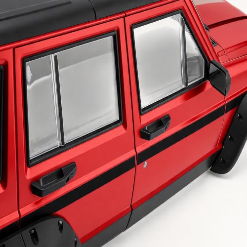 1/10 RC Crawler Hard Body Shell Kit, 313mm Cherokee Style, Red | Fits Axial SCX10, SCX10 II 90046/90047 & TRX4; hard plastic shell with interior, grille, flares, mirrors and hardware - color: Red