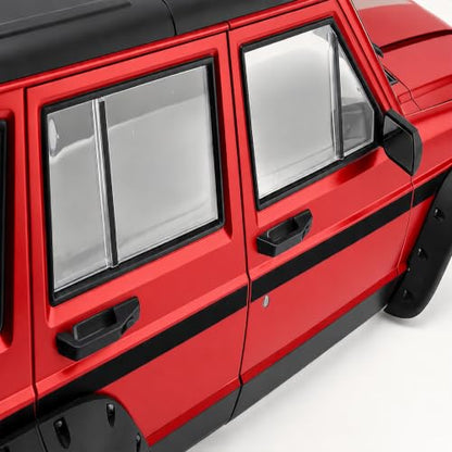 1/10 RC Crawler Hard Body Shell Kit, 313mm Cherokee Style, Red | Fits Axial SCX10, SCX10 II 90046/90047 & TRX4; hard plastic shell with interior, grille, flares, mirrors and hardware - color: Red