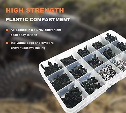 522PCS Universal RC Screw Kit Screw Assortment Set for Traxxas Redcat Arrma | Hardware Fasteners for Axial RC4WD HSP HPI SCX10 Losi 1/8 1/10 1/12 1/16 Scale RC Crawler Cars Trucks