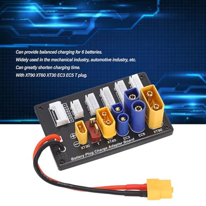 Parallel Charging Board & High Efficiency for 2-6S LiPo Batteries Imax B6 Charger Compatible RC Cars & Drones