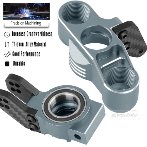 RC Upgrades Part for 1/8 Typhon 6S BLX,Alloy Front Rear Suspension Arms,Turnbuckles Links,Front Knuckles Steering Blocks &Rear Hub Stub Axle Carriers,Wing Mount &Wheelie Bar Set,Titanium - color: Titanium(1set)