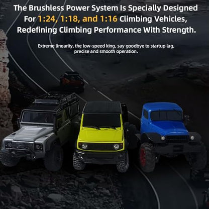 FTVOGUE RC Motor ESC Combo 50A Brushless Power Kit for 1/24 1/18 1/16 1/12 Crawler Cars with WiFi Link Adapter Design Programmable Parameters 3A BEC Output