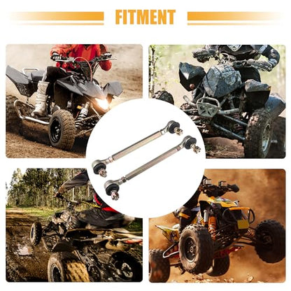 ACROPIX 14cm 5.51" Steering Tie Rod End Tie Rod Link Fit for 50cc 70cc 90cc 110cc 125cc 150cc ATV Quad Four Wheeler with Ball Joint Accessories - Pack of 2 - size: 140mm