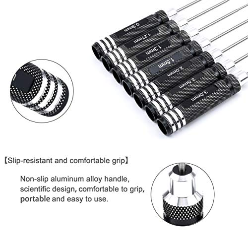 YoungRC RC Screwdriver Tools Kit 7pcs Hex Screw Driver Set for RC Models | 0.9mm 1.27mm 1.3mm 1.5mm 2.0mm 2.5mm 3.0mm