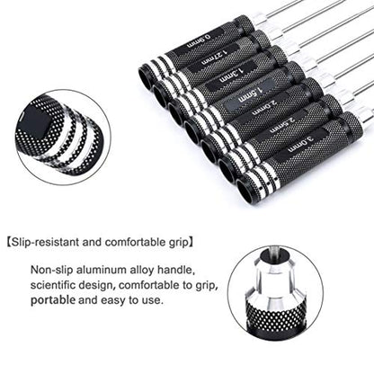 YoungRC RC Screwdriver Tools Kit 7pcs Hex Screw Driver Set for RC Models | 0.9mm 1.27mm 1.3mm 1.5mm 2.0mm 2.5mm 3.0mm