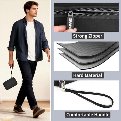 Power Bank Case for Anker Prime 26,250, Shock Protect Grooved Base | Shaped Base with 2 Easy-grab Cutouts, Splash-proof Shookproof; Mesh Pocket; Business Travel, Daily Commute, Outdoor,Case Only - style: Customized for 26250