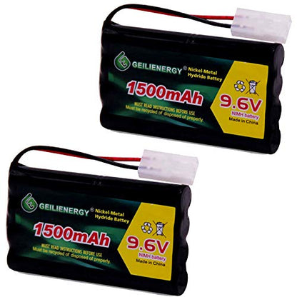 9.6V 1500mAh Rechargeable NiMH RC Battery with Tamiya Connector Compatible with RC Car RC Truck RC Airplane RC Boat Traxxas LOSI Associated HPI Kyosho Tamiya Quadcopter Drone Hobby (2 Pack) - color: 9.6V 1500 MAH Battery (2 PACK)