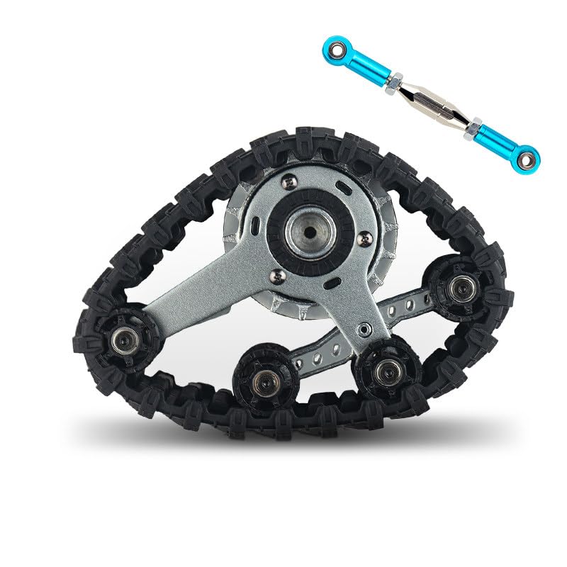 TRX4 Snow Track Tires 4Pcs, All Terrain Track Kit for 1/10 1/8 RC Crawler Car, SCX10 II & TRX4 Upgrade Accessories (Silver Gray)