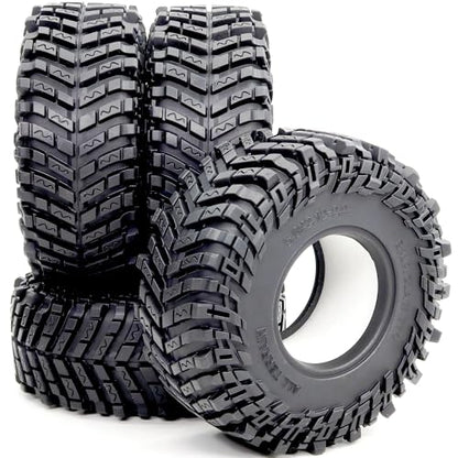 HOBBYSOUL 4pcs RC 2.2 Crawler Tires Soft Sticky 127mm/5.0inch Tall 2.2 Tires Tyres for 1/10 Axial Wraith Axial Yeti/Traxxas TRX4 AMG 6x6 / redcat Everest 10