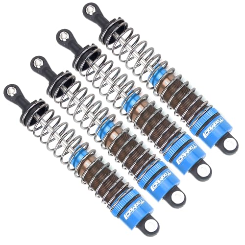 Oil Shock Absorbers Upgrade Compatible with 1/10 RC Cars | Fits Axial / D90 / Scx10 / Tamiya / Trx4 - Oil Damper Upgrade - Blue - color: Blue