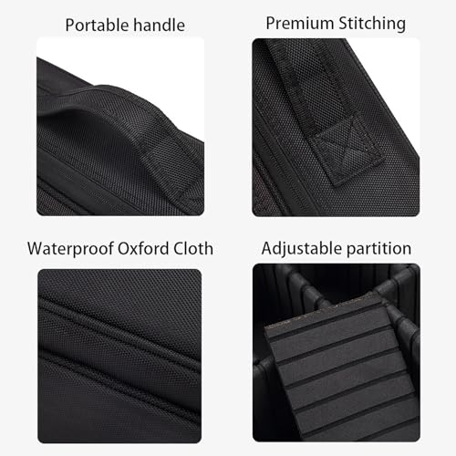 RC Storage Bag: Stores Transmitter, Batteries, Tools & Parts, Portable Carry Bag with Adjustable Internal Space (14.5 * 10.3 * 5.5in)