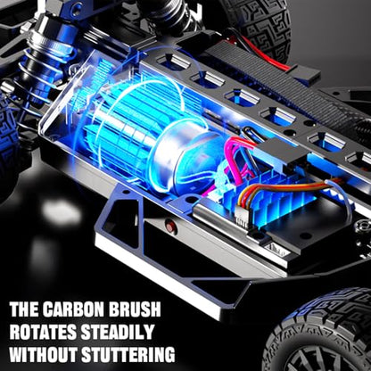 GoolRC RC Rally Car, 1:14 Scale Remote Control Car, 4WD 30KM/H High Speed RC Drift Car, 2.4GHz Full Proportional Racing Vehicle with Drifting Tires and 2 Batteries for Adults