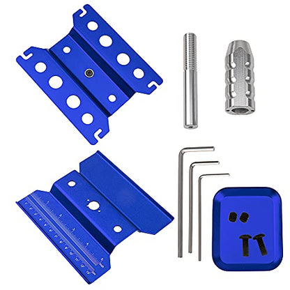 ShareGoo RC Car Work Stand Repair Workstation 360 Degree Rotation Lift with Screws Tray for Traxxas Axial Arrma Redcat Losi 1/10 1/12 1/16 RC Car Truck (Blue) - color: Blue