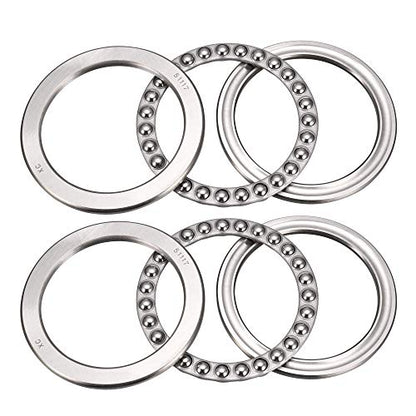 uxcell 51117 Miniature Thrust Ball Bearing 85mm x 110mm x 19mm Chrome Steel with Washer 2pcs - size: 85mmx110mmx19mm