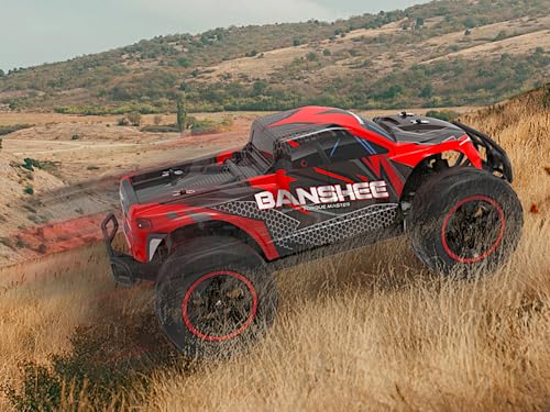 POCO DIVO Monster Truck, 1/16 Ferocious RC Off-Road Truggy, Radio Remote Control Racing Speed 30kmph 4x4 Sports Car, 12” Large All Terrain LED Vehicle with Metal Gear