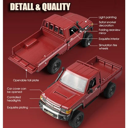 1/12 RC Truck LC 79 Pickup Trucks 2.4G Full Proportional Rock Crawler 4WD Electric Remote Control Car Off-Road Climbing Vehicle RTR 280 Motor LED Searchlight Hobby Grade Drift Car 2 Batteries - color: Beige