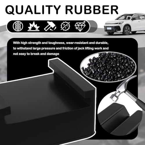 2PCS Rubber Jack Stand Pads for 2-3 Ton,Anti-Slip Heavy Duty Pinch Weld Jack Pad for Providing Cushioning Protection,Professional Pinch Weld Jacks Adapter Car Accessories