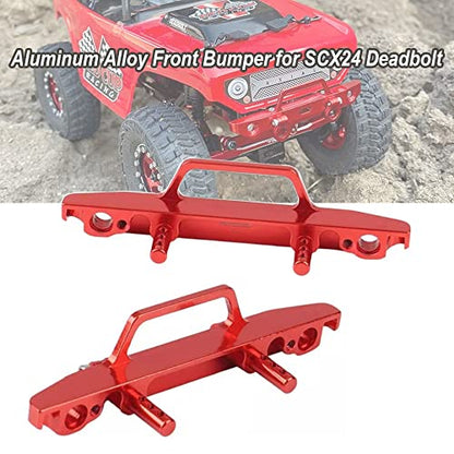 Aluminum Alloy Front Bumper for Axial SCX24 Deadbolt AXI90081 1/24 RC Crawler Car Upgrades (Black)