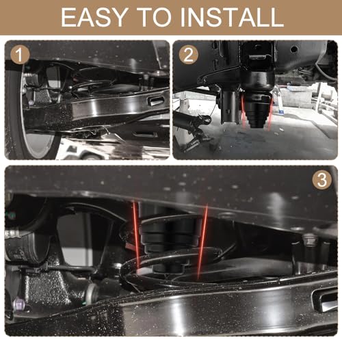 2PCS Suspension Bump Stop, 9.9101G Door Anti-collision Rubber Pads, Rear Leaf Spring Bumper, Universal Rear Bump Stops Kit Accessories Replacement for Most Cars, Trucks and Off-Road Vehicles