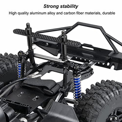 Keenso RC Shell Columns, Front Rear Aluminum Alloy Carbon Fiber Car Body Mount Post for Axial SCX10 90046 90047 1/10 RC Car (Black) - color: Black