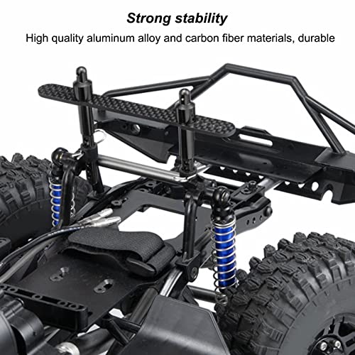 RC Body Post Mounts, Aluminum Alloy RC Shell Columns Front Rear Body Mount Post for Axial SCX10 90046 90047 1/10 Car Crawler Accessories (Black) - color: Black