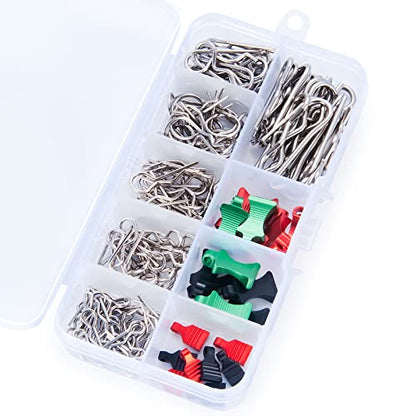 129pcs Body Clips with 20pcs Pull Tabs Set for Axial Scx24 Scx6 Scx10 TRX-4 TRX6 RC Crawler Car