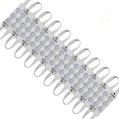 Lulin Upgraded 100PCS Led Module Strip Lights White, 54ft AC110V SMD 3 LED Module Light for Letter Sign Advertising Signs Storefront Garage with Tape Adhesive Backside - size: 1.8W-100PCS