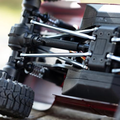 Links Set Aluminum Linkage for Redcat 1/18 Ascent-18 Upgrade Parts RC Crawler Car (Titanium) - color: Titanium