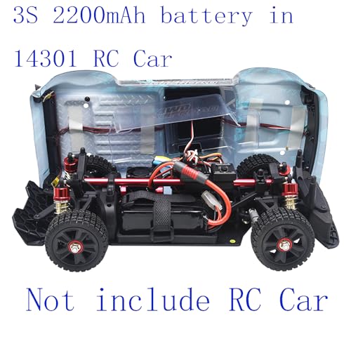 Blomiky 2 Pack 11.1V 3S 2200mAh 30C Shorty Li-PO Rechargeable T Plug Battery with XT60 Converter Suitable for MJX HP141 14209 14210 14301 14211 RC Trucks /3S 2200mAh T Shorty 2