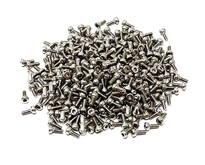 iexcell 100 Pcs M2 x 5mm Thread Pitch 0.4 mm Stainless Steel 304 Hex Socket Head Cap Screws Bolts Kit - size: M2 x 5mm