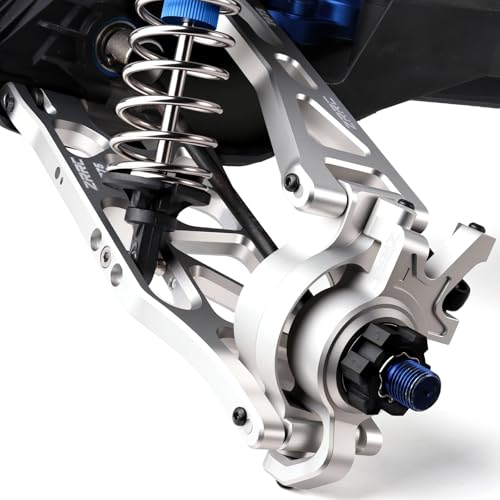 Unbreakable 7075 Aluminum Caster Blocks C-Hubs for Traxxas X-MAXX 8S, L&R C Hub Carrier Front Suspension Knuckle Mount Upgrade, CNC 7075 Alum., Replacement for Traxxas 7732 7832, Silver Finish - style: C-Hubs