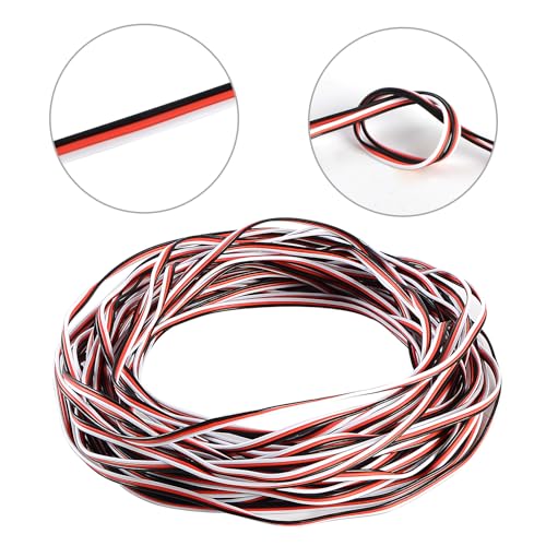 22AWG Servo Cable 50 feet 3-pin Line for Futaba JR RC Servo Hobby Model Aircraft Model Wiring 60 corex0.08mm