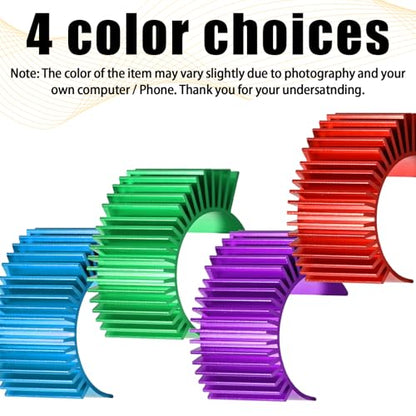 5PCS Aluminum Heatsink Electric Engine Motor Heat Sink Cooling Fins Replacement for #03300, Compatible with 1/10 HSP Traxxas HPI Tamiya Losi 550 540 3650 Size Brushed/Brushless Motor (Blue) - style: Blue