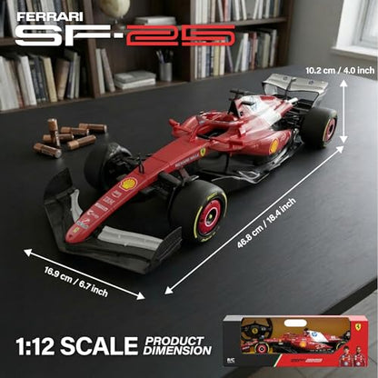 Voltz Toys Licensed 1:12 F1 Ferrari SF-25 Remote Control Vehicle - RC Series for Kids and Adults - 2.4GHz Racing Toy for Gift (1:12 Ferrari SF-25) - color: 1:12 Ferrari Sf-25