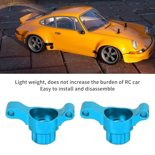 Aluminum Rear Steering Cup, Aluminum Alloy Rear Knuckle Arm Steering Cups Upgrade Parts Accessories for Tamiya TT02 1/10 RC Car (Blue)
