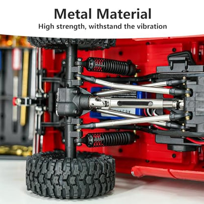 RC Drive Shaft, 2Pcs Metal Drive Shafts, Solid RC Car Transmission Shaft Set, Upgrades Accessory Compatible with WPL 1/16 Scale RC Military Truck, 2.36 x 0.31in, Silver