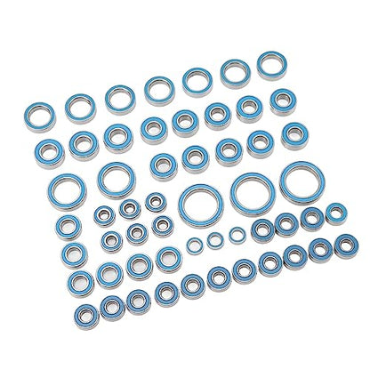 55PCS RC Car Bearings, Steel Sealed RC Ball Bearings Kit 1/10 Remote Control Replace Parts for Remote Control Crawler Cars