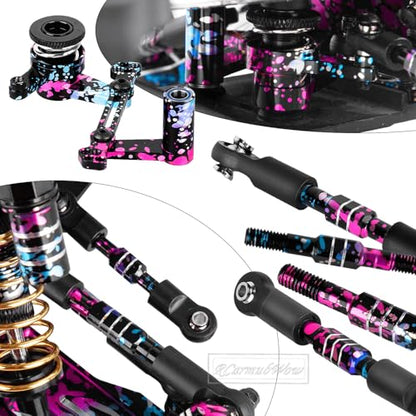 RC Upgrades Part for 1/10 Slash 2WD,Driveshafts,Shock Absorbers &Suspension Arms &Turnbuckles Links&Caster Blocks &Steering Block &Stub Axle Carriers &Shock Towers &Bulkhead,Polychrome - color: Polychrome(2wd)