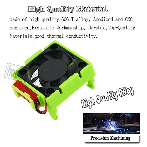 VXL-3s ESC Motor Cooling Fan Upgrades Part for 1/10 Slash/Rustler/Stampede VXL 4X4 2WD,High Velocity Fan Heatsink Hops Up,Replace #3340,Green - color: Green/for 2wd4wd