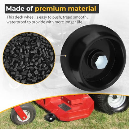 4Pcs Deck Wheel Kit 1714760 2108765 for Ferris IS700Z Deck 52" IS1500Z Deck 48" F50XT Deck 44" F125XT Deck 48" F160Z Deck 48" for Murray ZTS6000 ZTS7000 ZTS7500 CTX9000 YT2452 YT2652 ZT1842 ZT2042