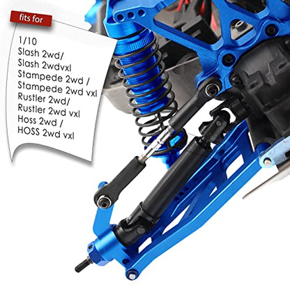 Upgrades Part for 1/10 Stampede VXL 2WD,Rustler VXL 2WD,Slash VXL 2WD,Hoss VXL 2WD,Rear Stainless Steel Drive Shaft CVD Front Axles #45 Driveshaft with Hex,Black