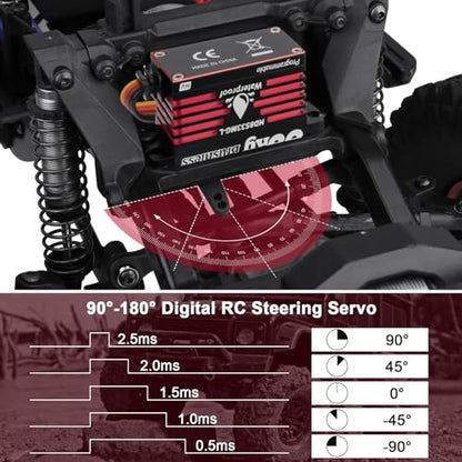 HobbyPark Direct Powered Fast Speed RC Steering Servo Brushless High Torque 85kg / 1380oz-in Powerful for 1/7 1/8 1/10 RC Crawler Truck Short Course Buggy Car Basher Bashing Upgraded Servos