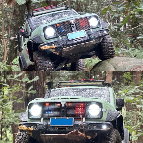 RC Light Bar 30 LED 5.3 Inch Aluminum RC Lights RC Crawler Accessories for Axial SCX10 Traxxas TRX4 TRX6 Arrma Senton Redcat GEN7 1/8 1/10 Scale Rock Crawler Truck RC Car Roof Light Kit