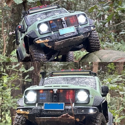 RC Light Bar 30 LED 5.3 Inch Aluminum RC Lights RC Crawler Accessories for Axial SCX10 Traxxas TRX4 TRX6 Arrma Senton Redcat GEN7 1/8 1/10 Scale Rock Crawler Truck RC Car Roof Light Kit